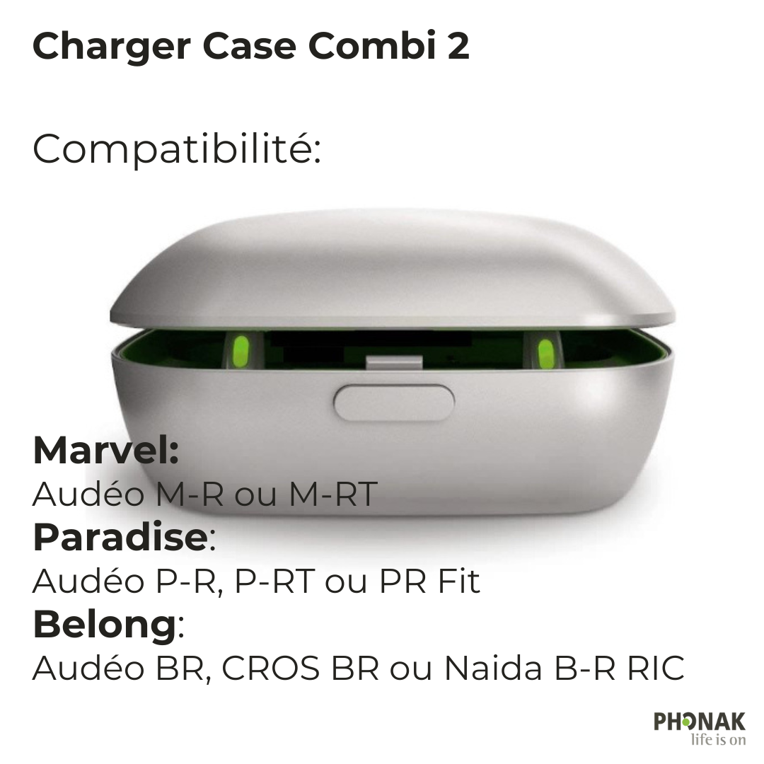 Chargeur Phonak Case Combi 2 miniRITE