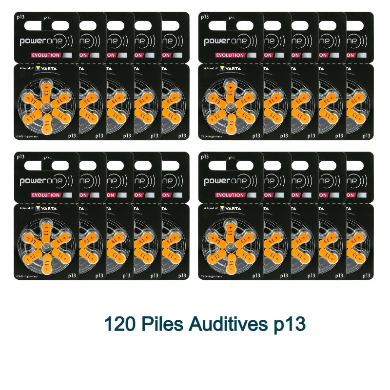 120 Piles Auditives power one evolution 13