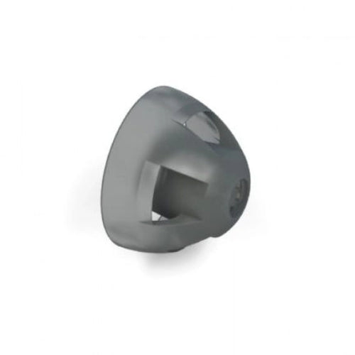 Dôme Surefit ouvert Beltone gris, vue en biais, ouverture triangulaire