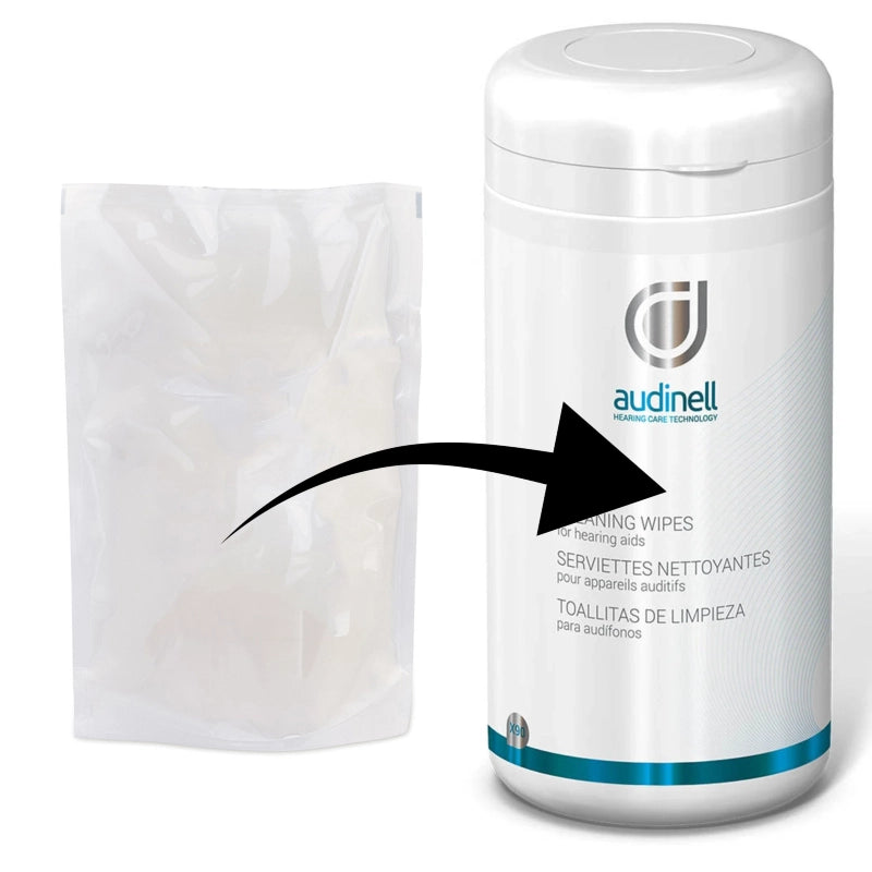 Recharges de 90 Lingettes Nettoyantes - Audinell