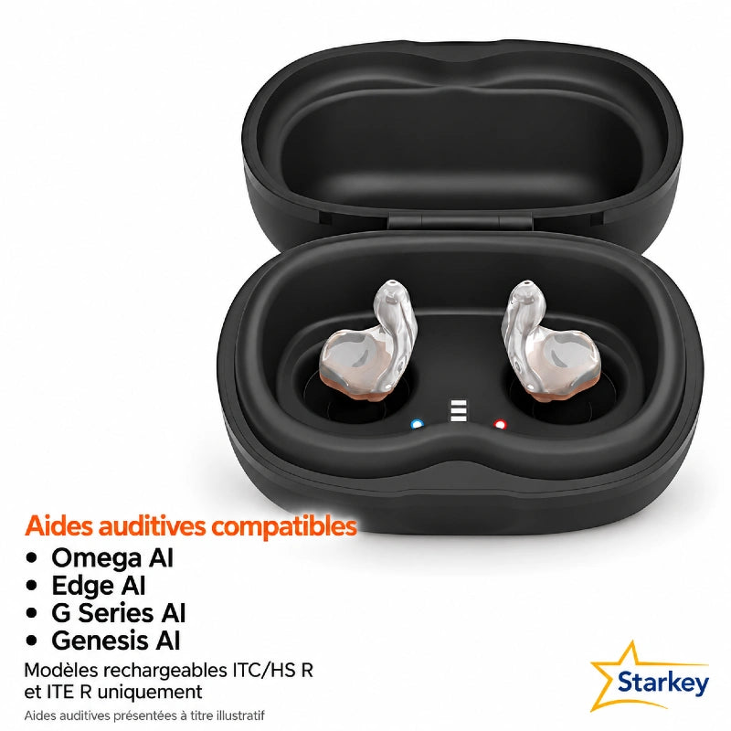 Chargeur Premium StarLink 2.0 pour intra-auriculaires Starkey