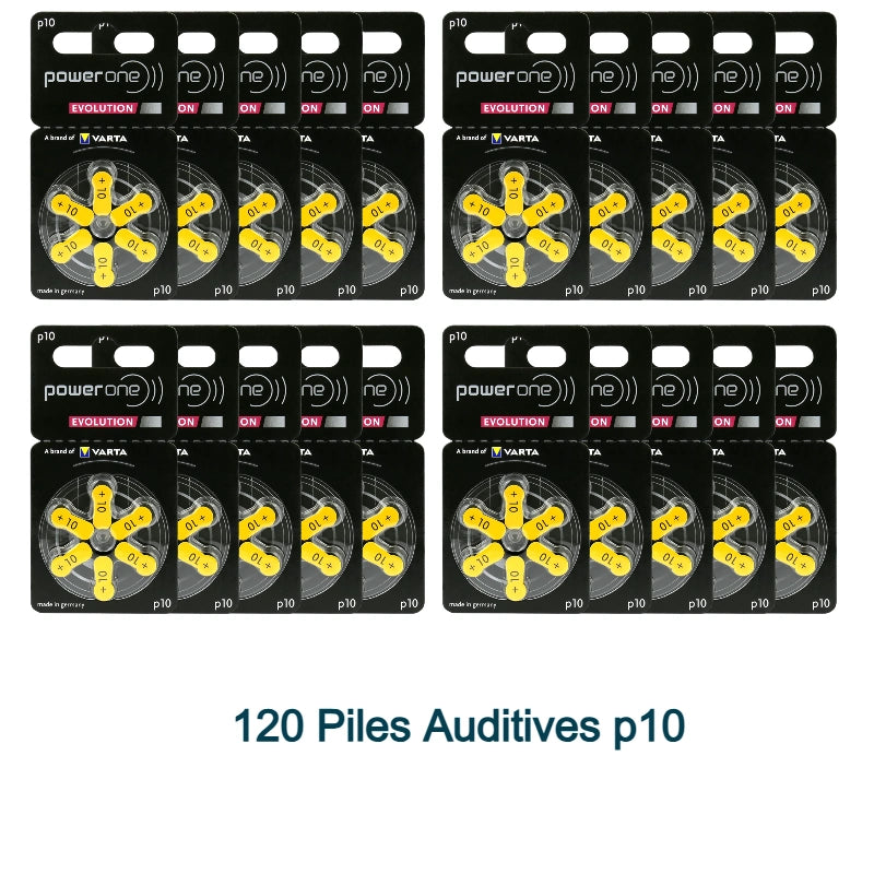 120 Piles Auditives power one evolution 10