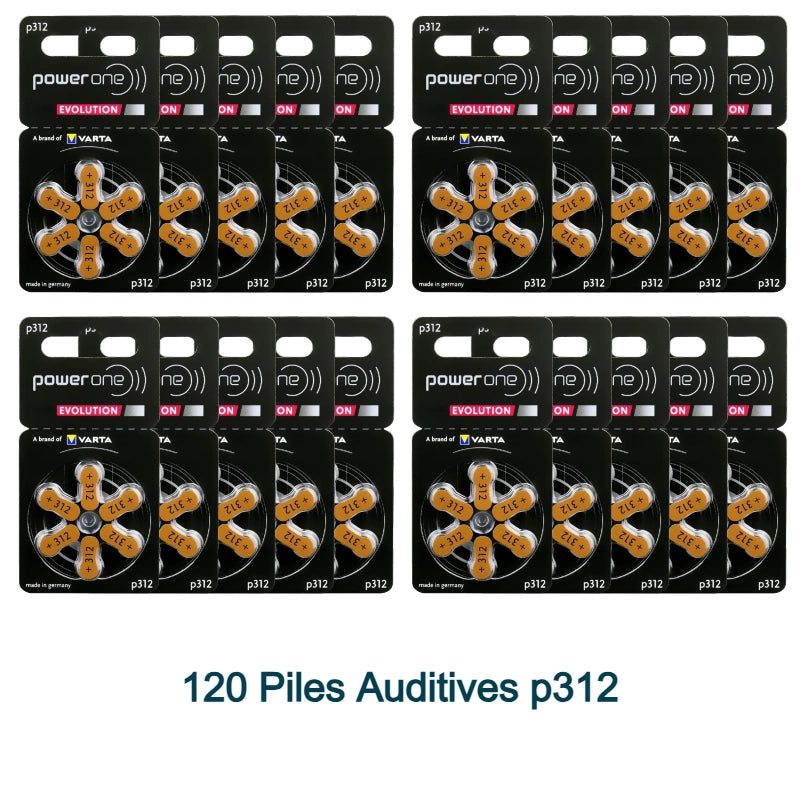 120 Piles Auditives power one evolution 312