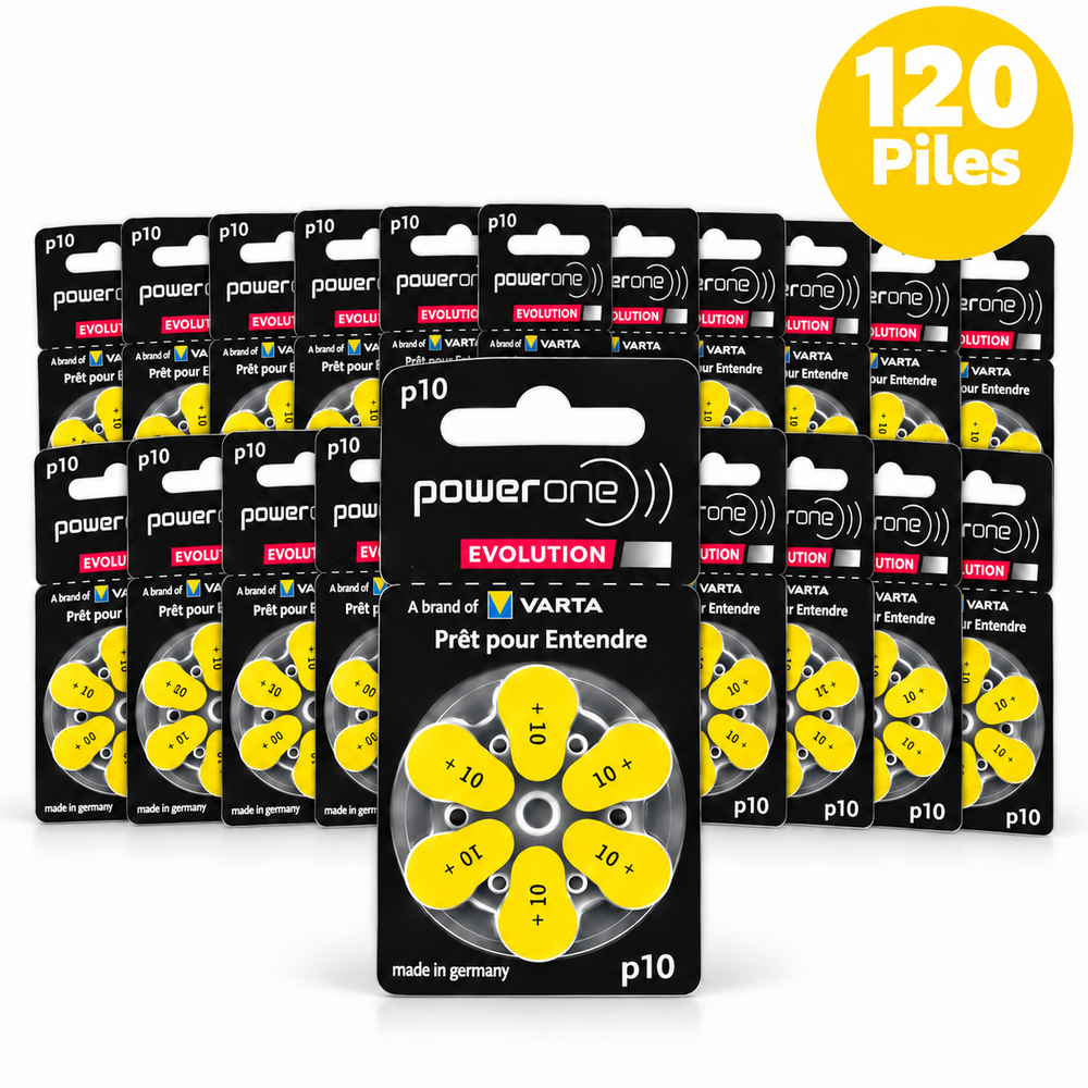 120 Piles Auditives power one evolution 10