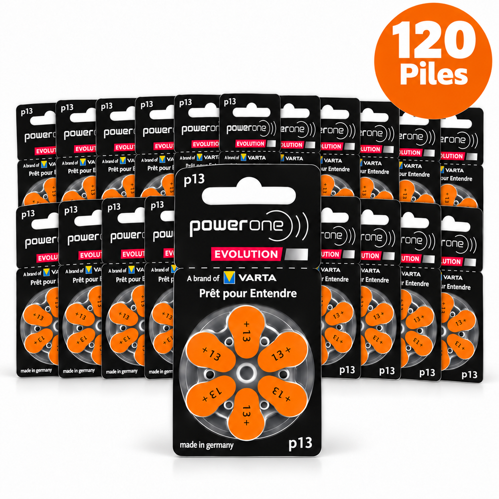 120 Piles Auditives power one evolution 13